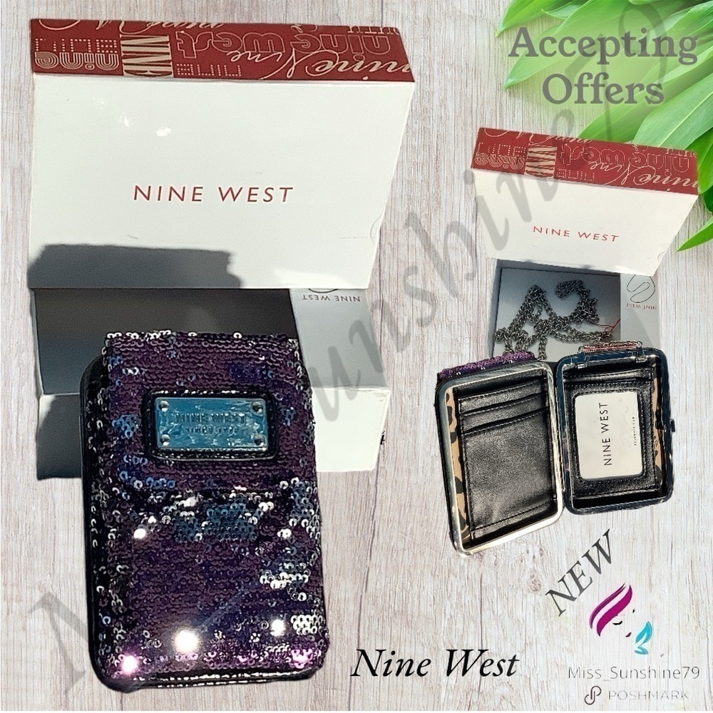 Nine West NEW - small crossbody case - girls night out - hard case card holder